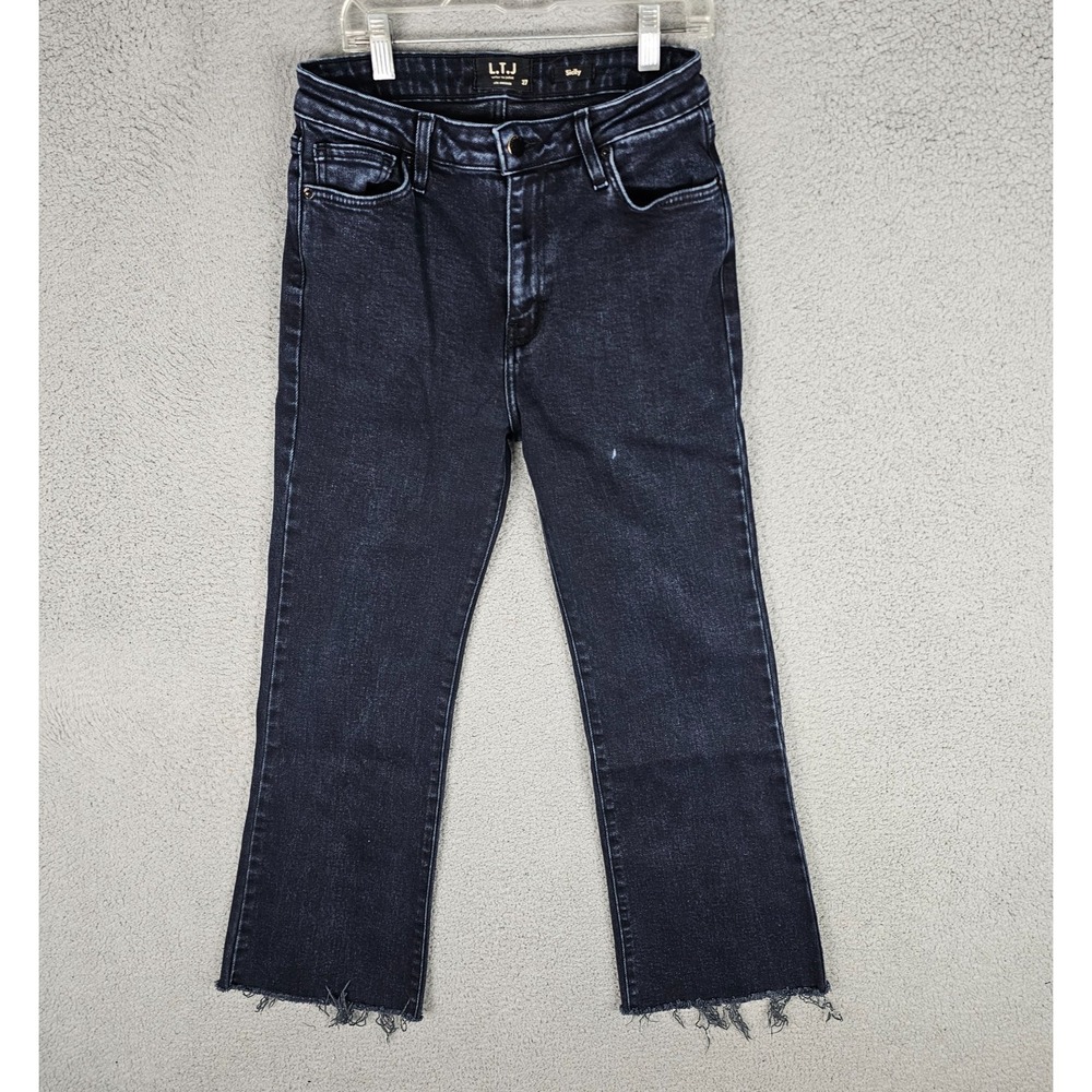 L.T.J. Letter To Juliet Sicily Jeans Womens 27 Stretch Raw Hem USA Made‎ LP241